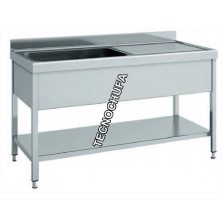 SINK WITH FRAME FG-167I AND LEFT DRAINER (1600x700 mm)