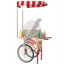 STAINLESS STEEL CART FOR COTTON CANDY MACHINE WITH CANOPY AND LIGTH
