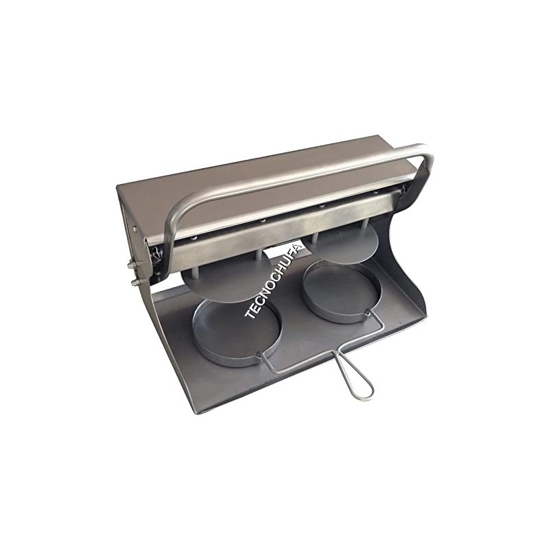 MANUAL BURGER TRAY 2 X 130 (ROUND-STAINLESS STEEL)