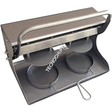 MANUAL BURGER TRAY 2 X 130 (ROUND-STAINLESS STEEL)