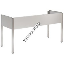 DOUBLE SINK WITH FRAME FGD-227 AND LEFT / RIGHT DRAINERS (2200x700 mm)