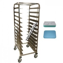 STAINLESS STEEL TROLLEY AISI 201 EURONORM TRAY 1/1 AND 1/2 CBI-12