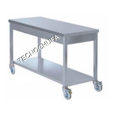 WORK TABLE WITH WHEELS MTR-146 INOX