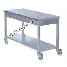 WORK TABLE WITH WHEELS MTR-186 INOX